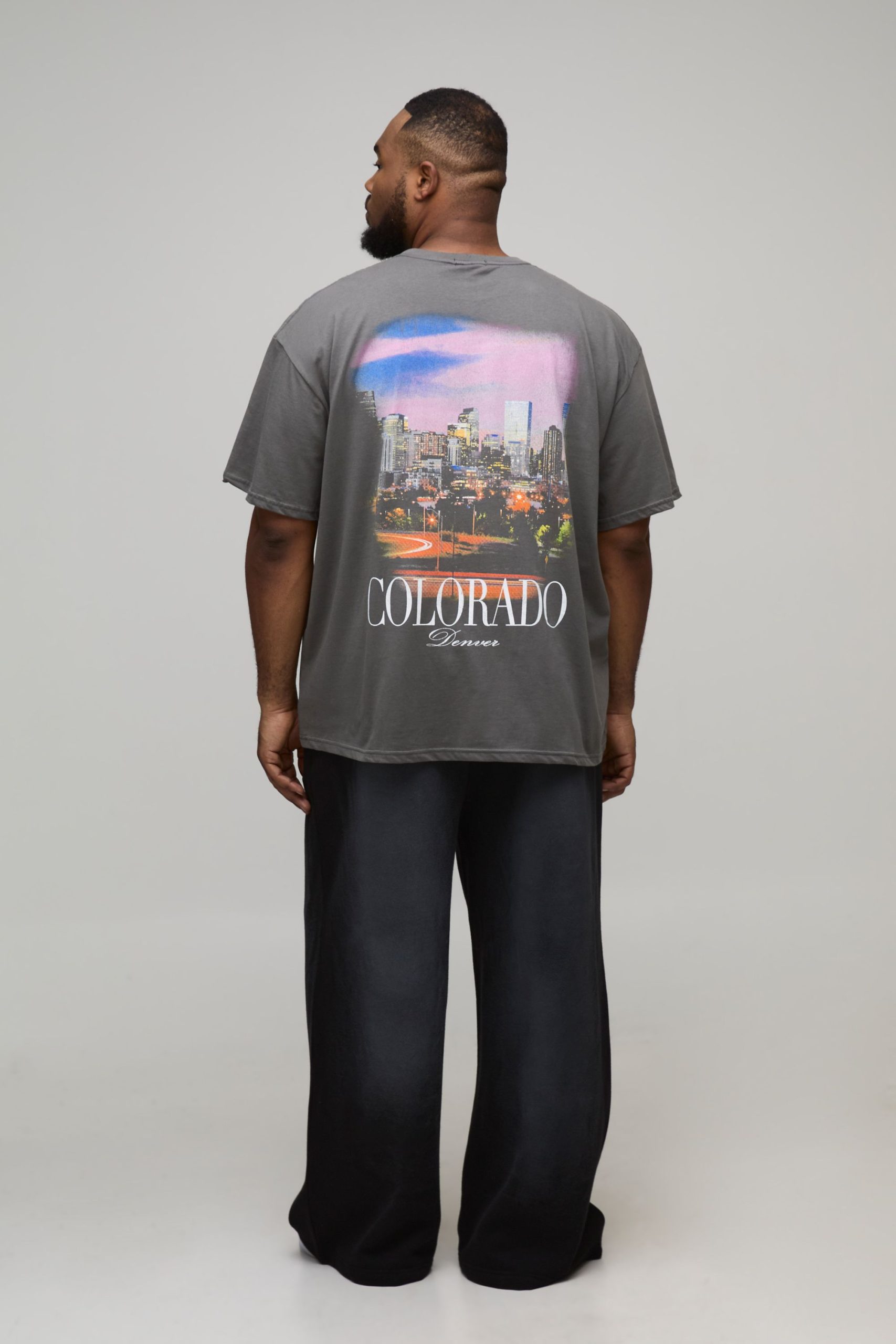 Plus Oversized Colorado Location Print T-shirt - Image 2