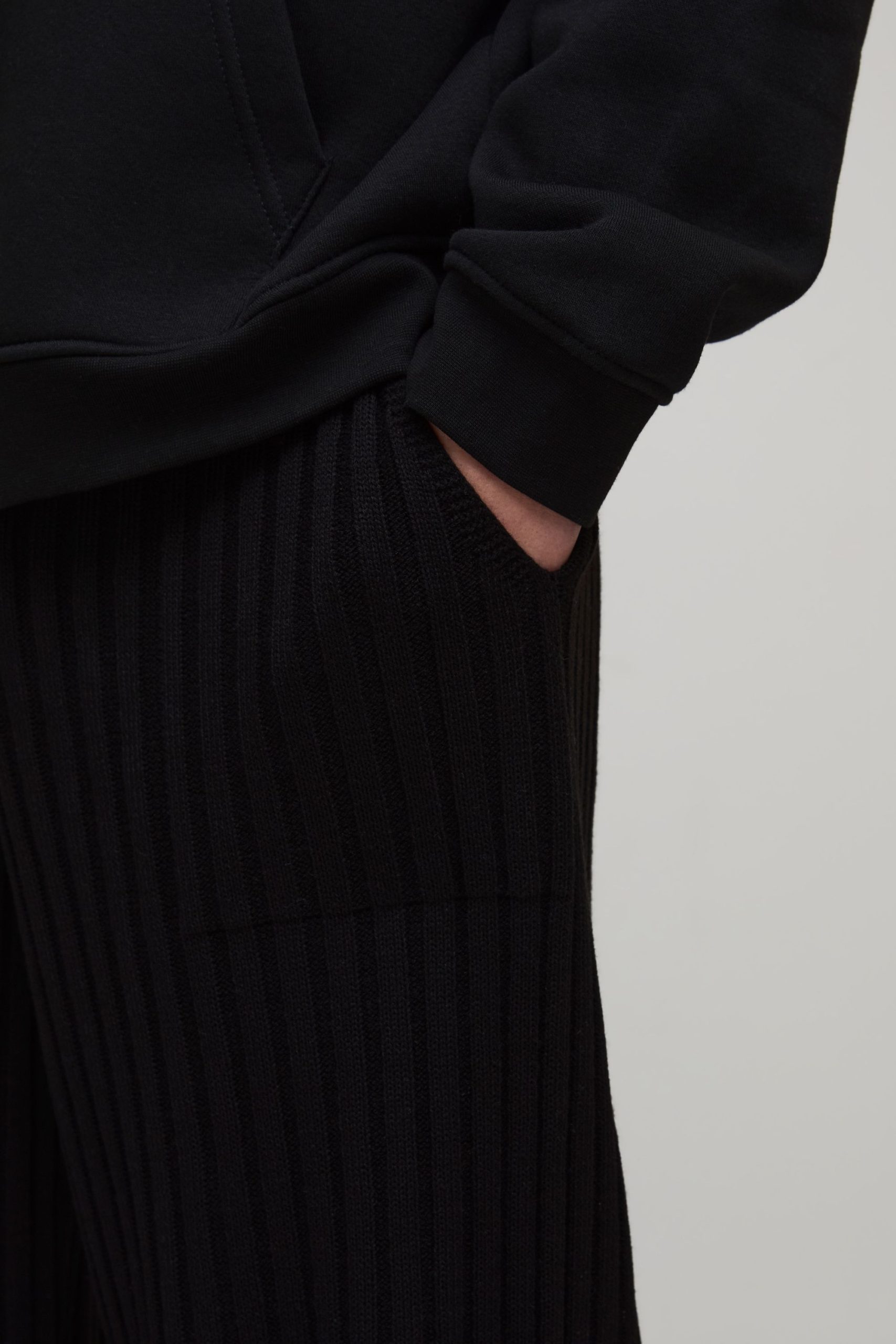Relaxed Ribbed Knitted Jogger - Image 3