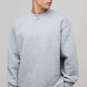 Basic Oversized Crew Neck Sweatshirt