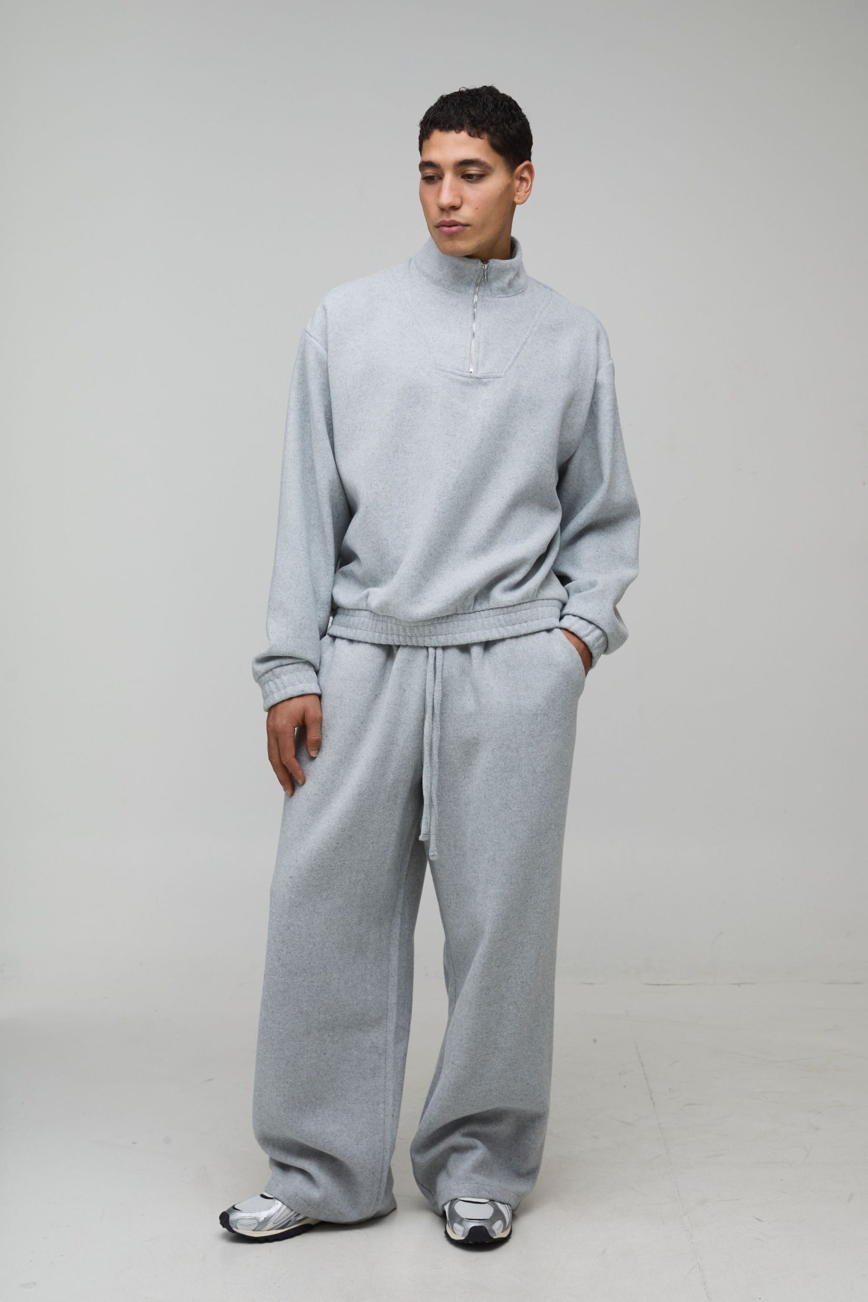 Oversized Boxy Funnel Neck Sweatshirt - Image 4