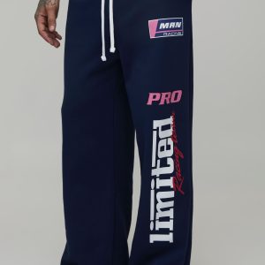 Tall Extreme Wide Leg Moto Graphic Joggers