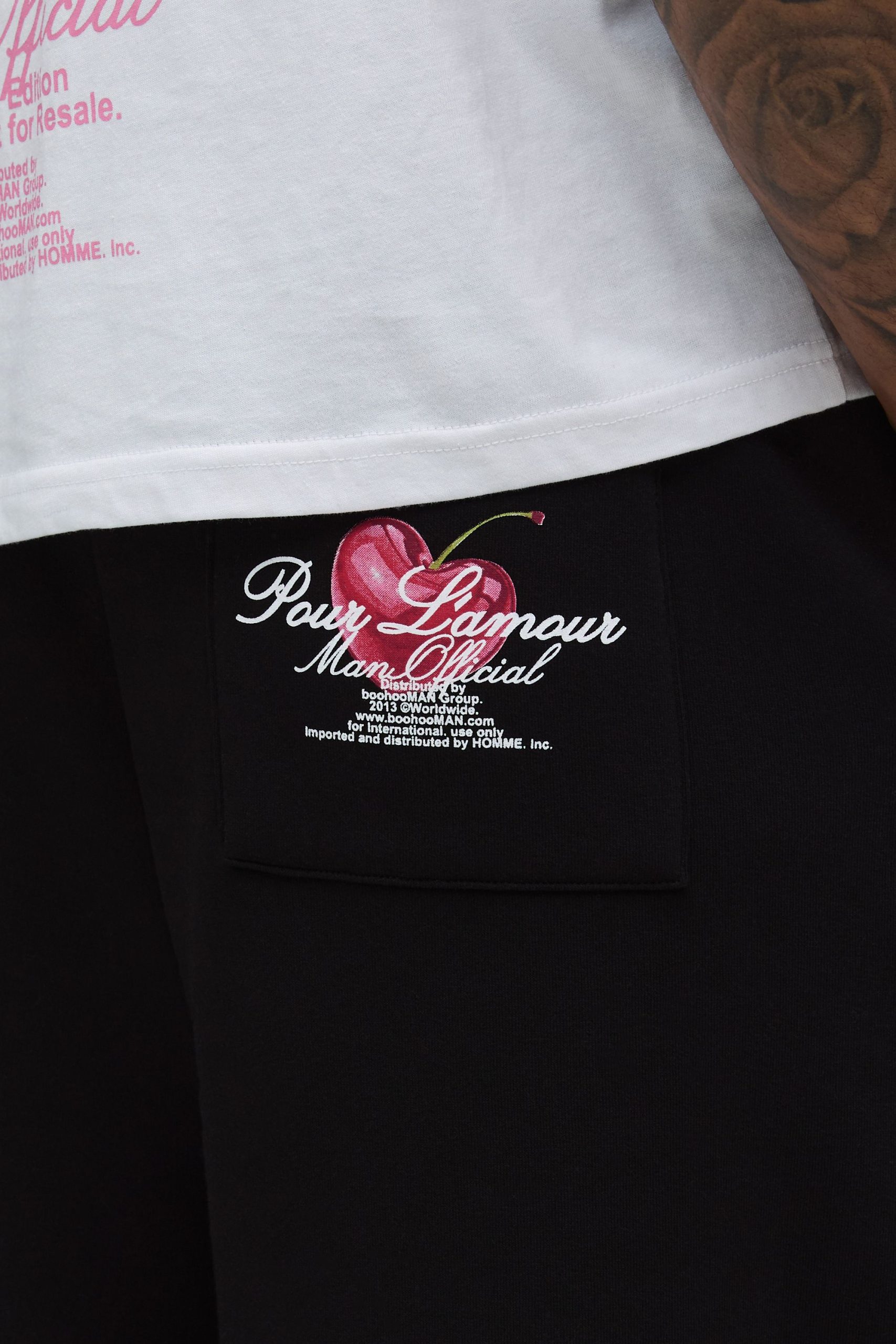 Tall Extreme Wide Leg Heart Printed Jogger - Image 3