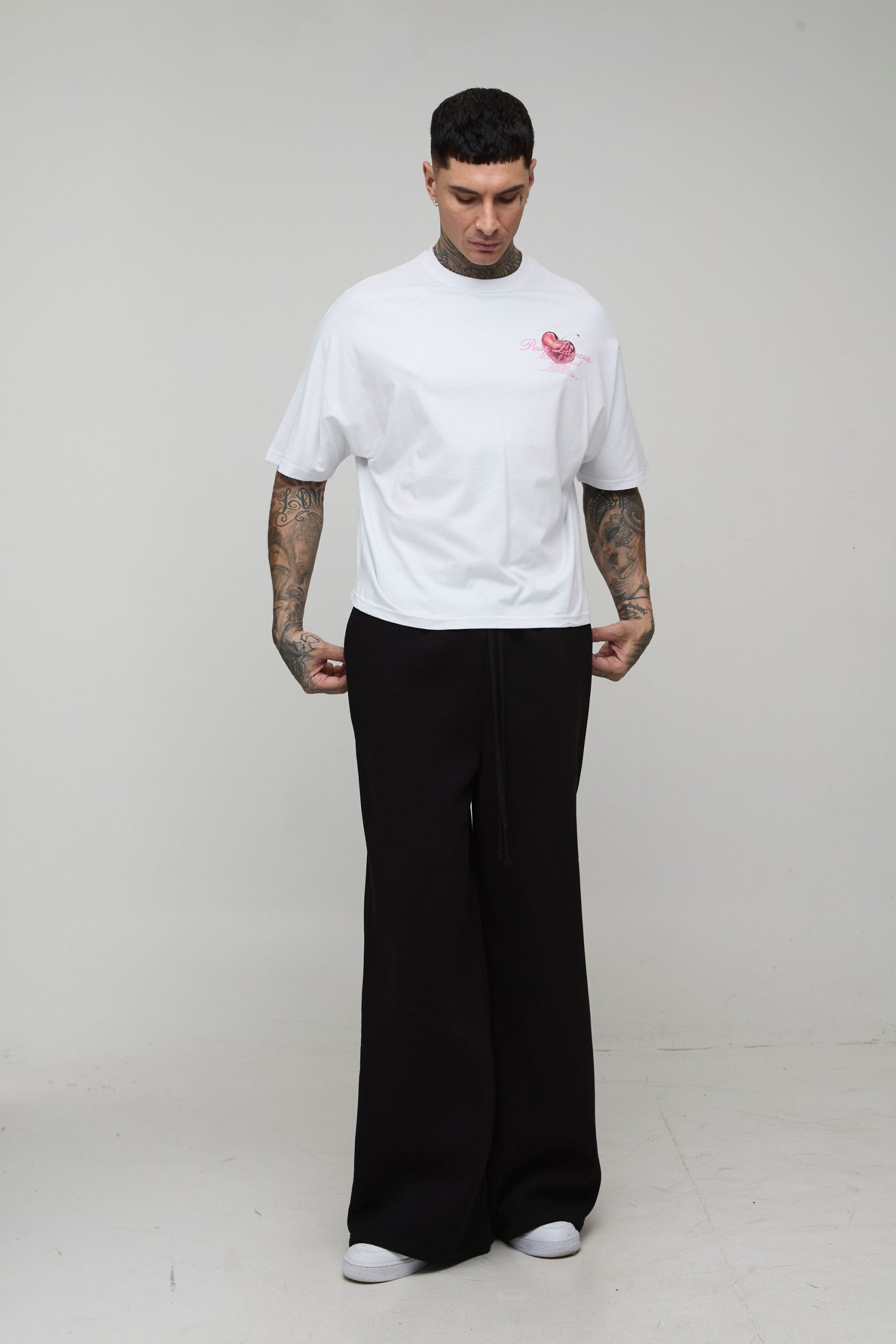 Tall Extreme Wide Leg Heart Printed Jogger - Image 4