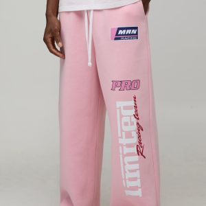 Extreme Wide Leg Moto Graphic Joggers