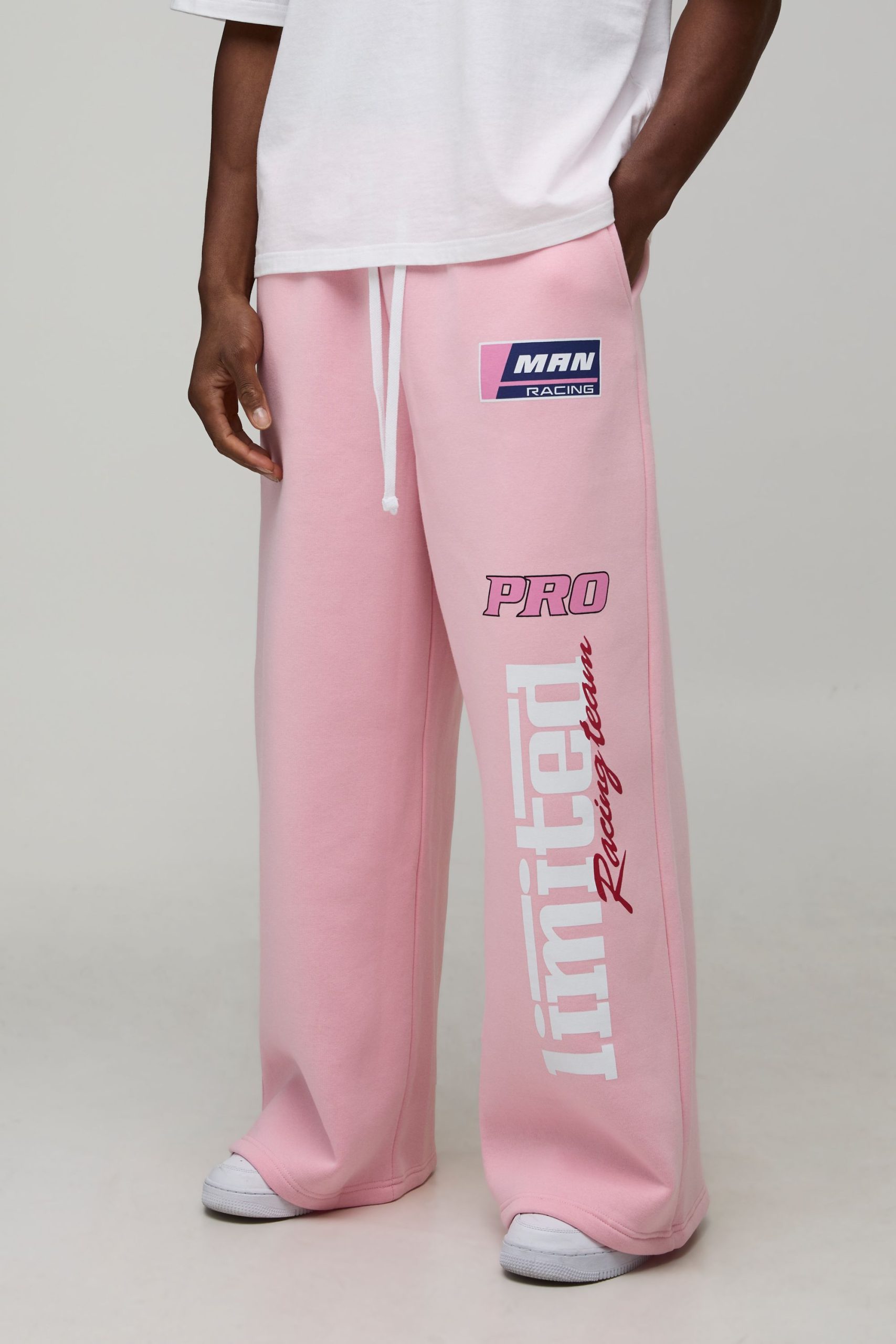 Extreme Wide Leg Moto Graphic Joggers