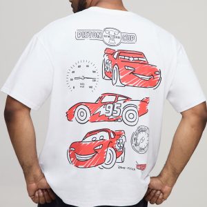 Plus Oversized Disney Cars License Printed T-Shirt