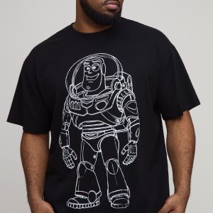 Plus Oversized Disney Toy Story Buzz Lightyear License Printed T-Shirt