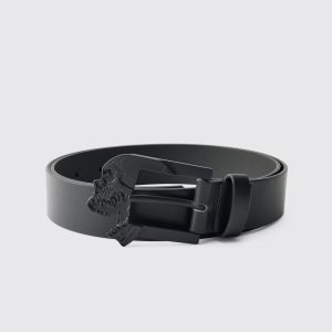 Skull Buckle PU Belt
