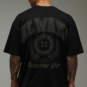 Man Active Always Show Up Oversized T-Shirt