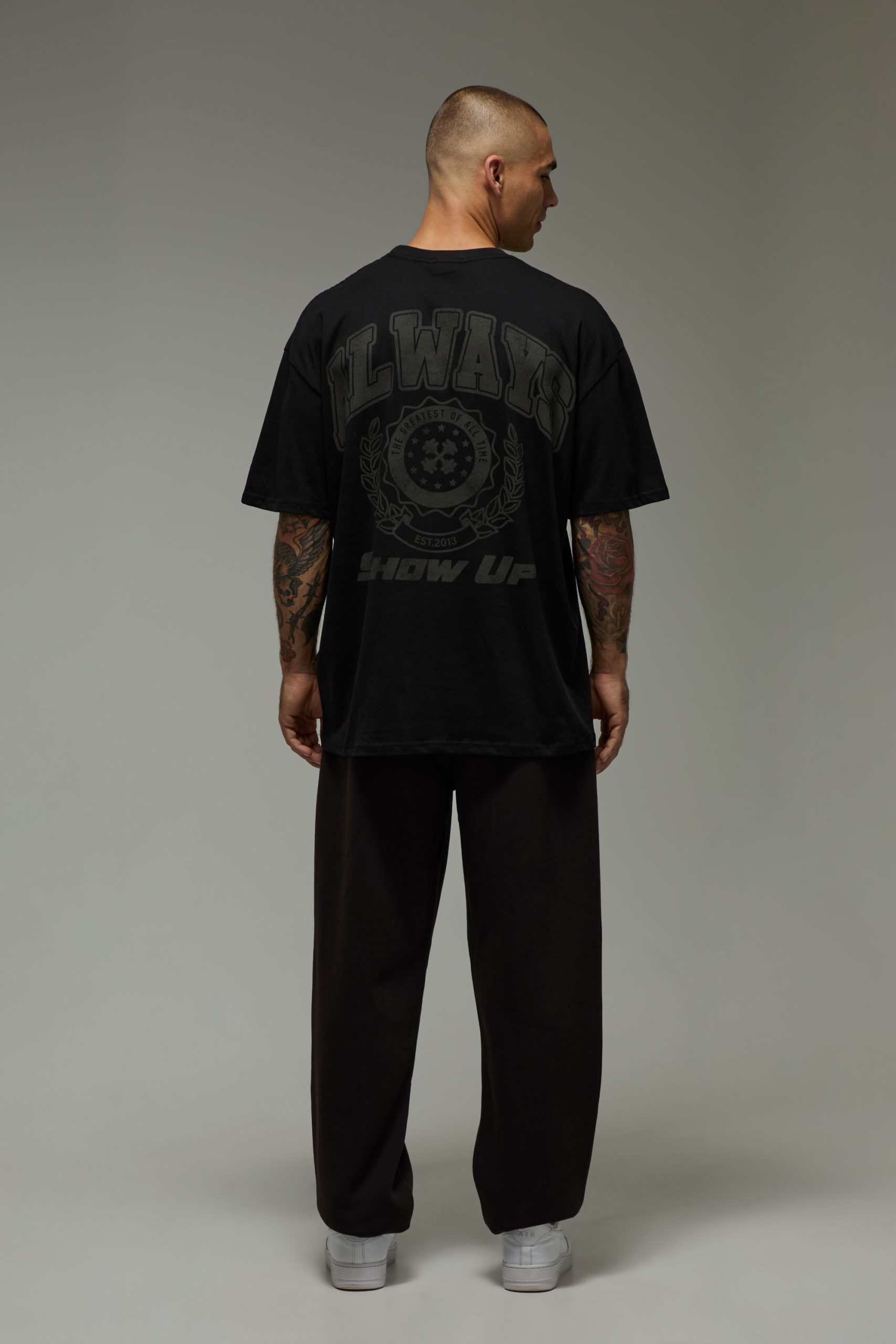Man Active Always Show Up Oversized T-Shirt - Image 2