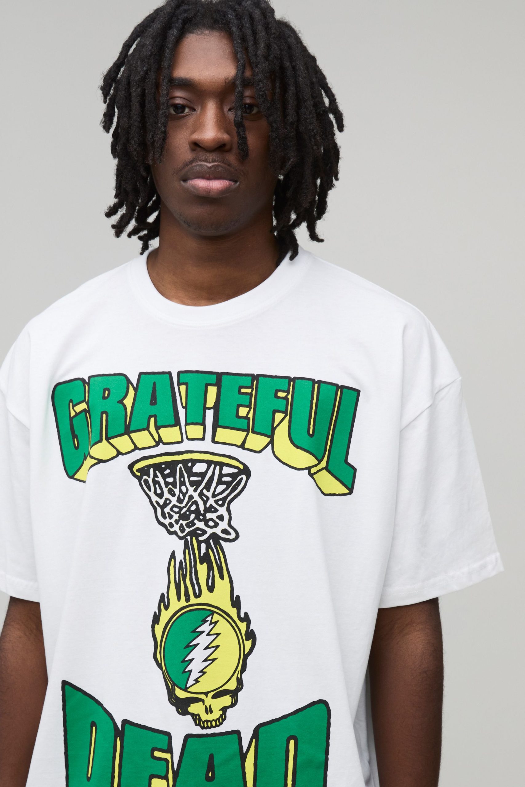 Oversized Grateful Dead License Printed T-Shirt - Image 3