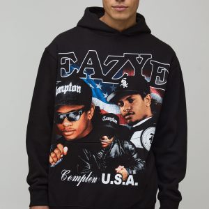 Oversized Eazy-E License Printed Hoodie
