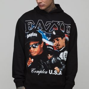 Tall Oversized Eazy-E License Printed Hoodie