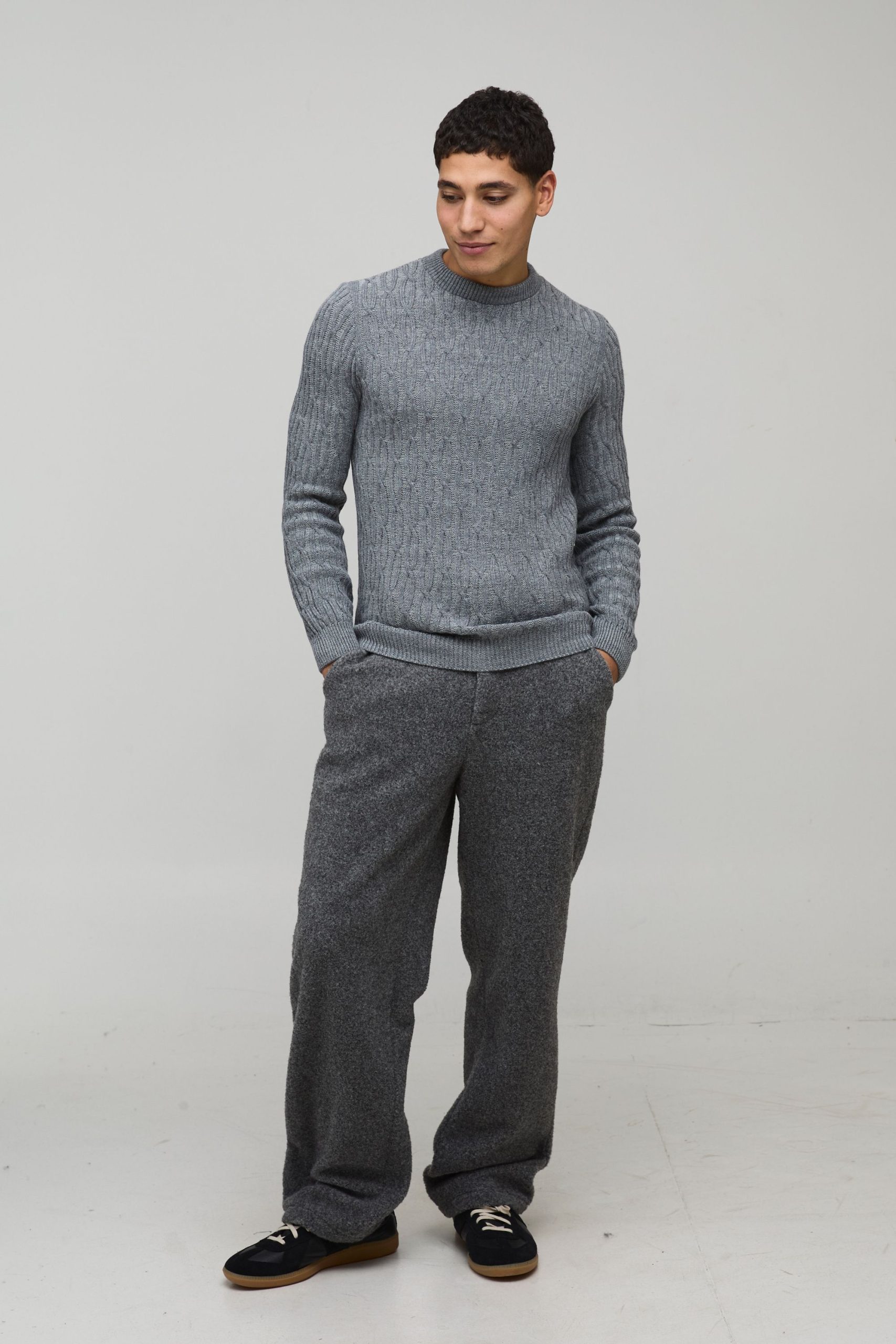 Regular Fit Cable Knitted Jumper - Image 4