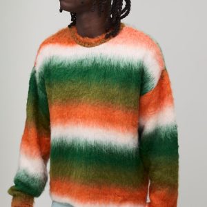 Oversized Boxy Ombre Fluffy Knitted Jumper