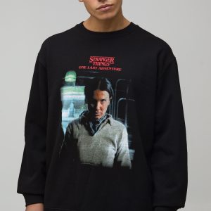 Oversized Stranger Things License Printed Sweatshirt