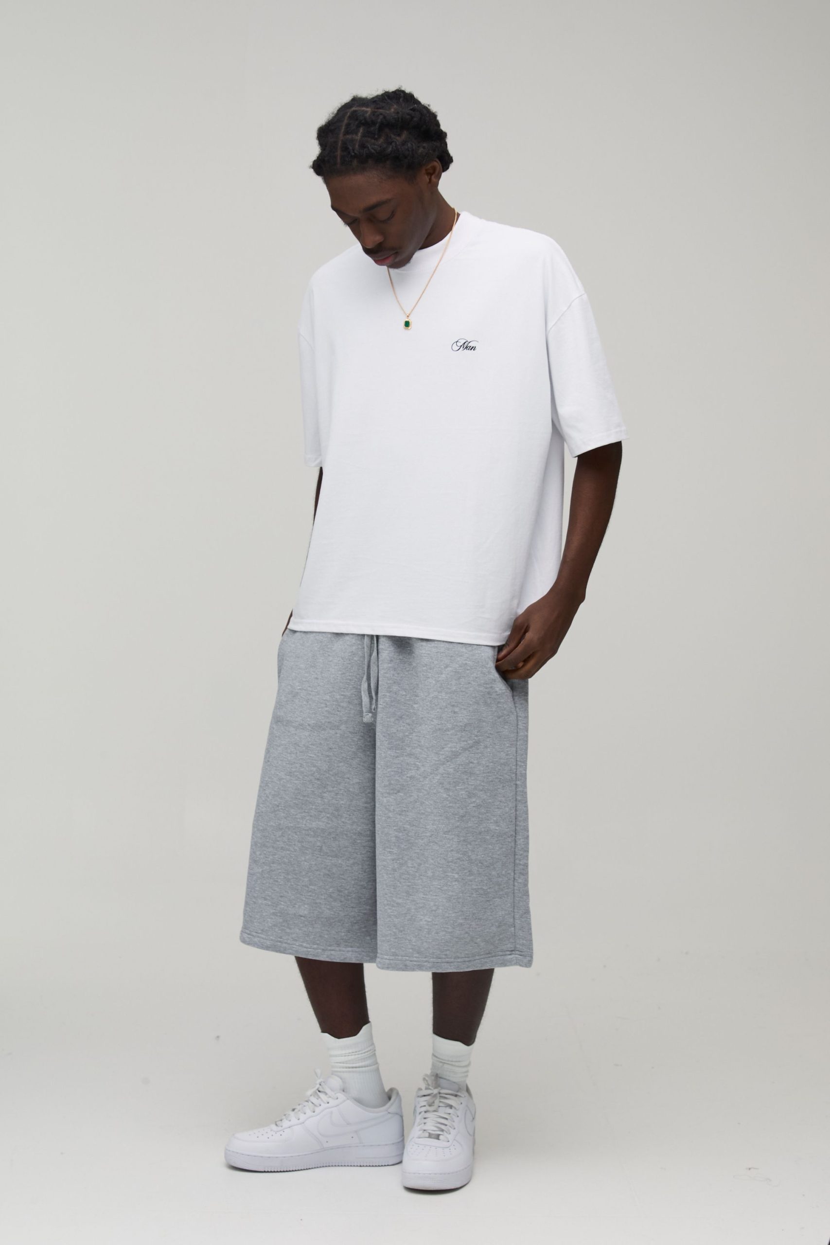 Baggy Fit Double Waistband Bermuda Jort - Image 4