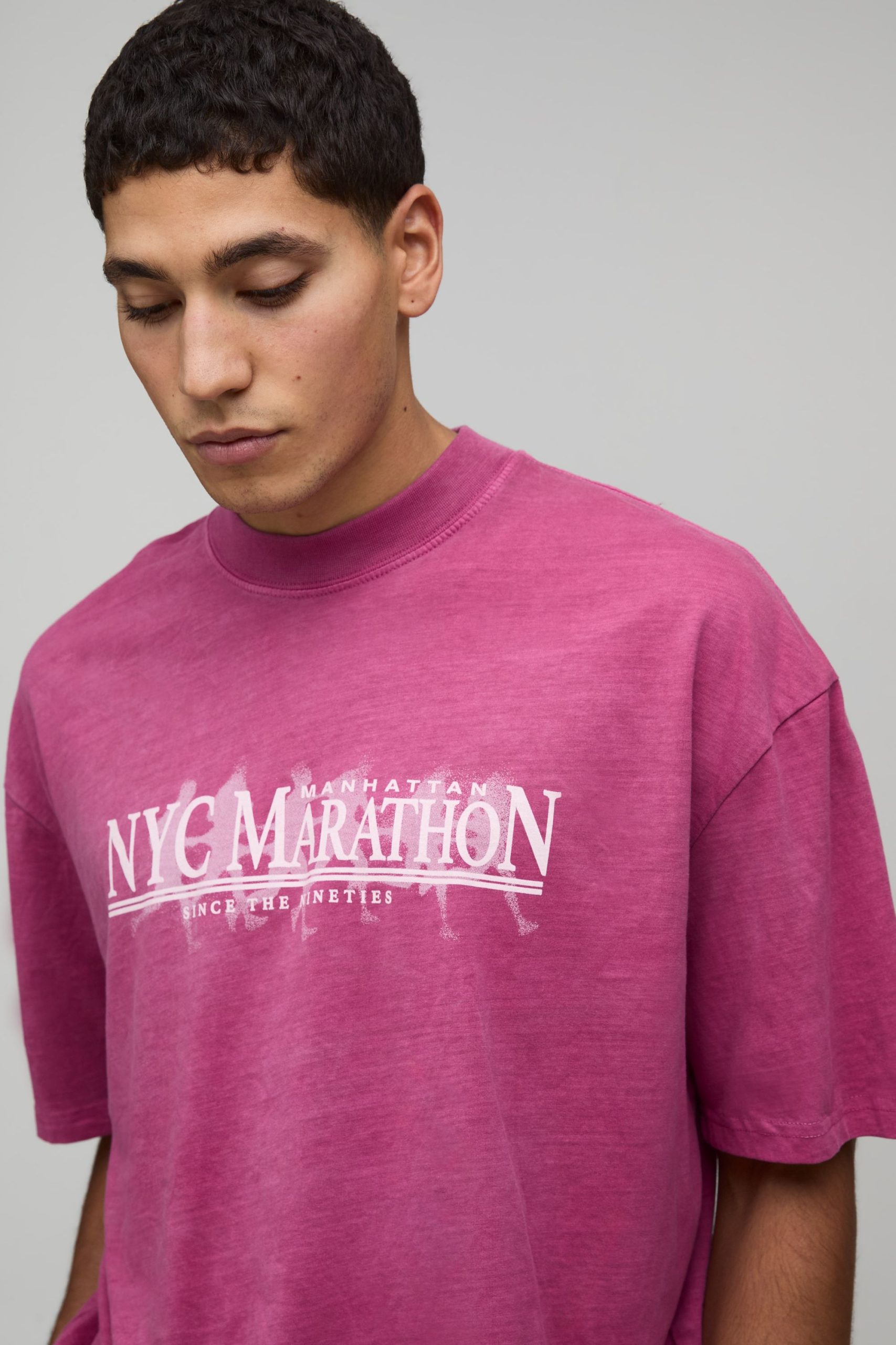 Oversized Boxy NYC Marathon Print T-Shirt - Image 3