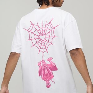 Oversized Marvel Spider-Man License Printed T-Shirt