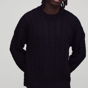Boxy Fit Cable Knitted Jumper