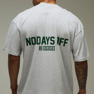 Man Active No Days Off Oversized Extended Neck T-Shirt