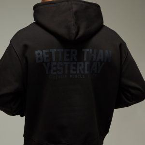 Man Active Better Than Yesterday Oversized Boxy Hoodie