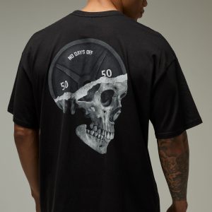 Man Active No Days Off Skull Oversized T-Shirt