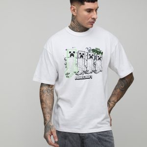 Tall Oversized Minecraft License Printed T-Shirt