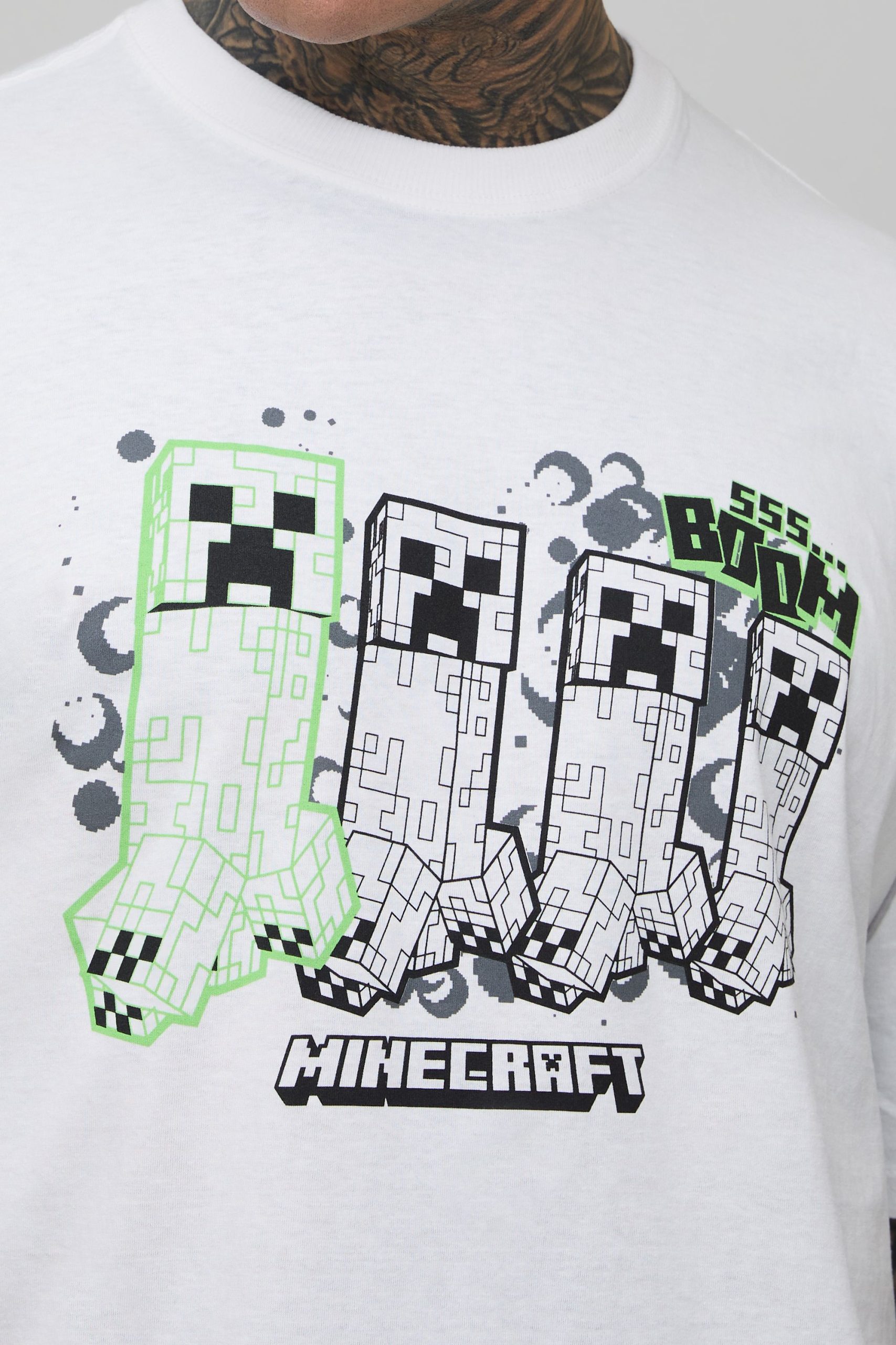 Tall Oversized Minecraft License Printed T-Shirt - Image 3