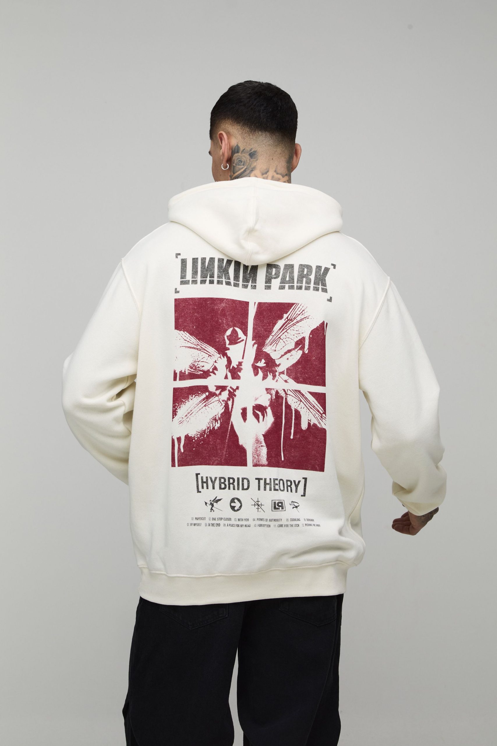 Tall Regular Fit LinkIn Park License Printed Hoodie
