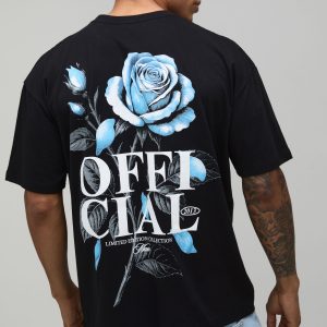 Oversized Man Ofcl Floral Printed T-Shirt