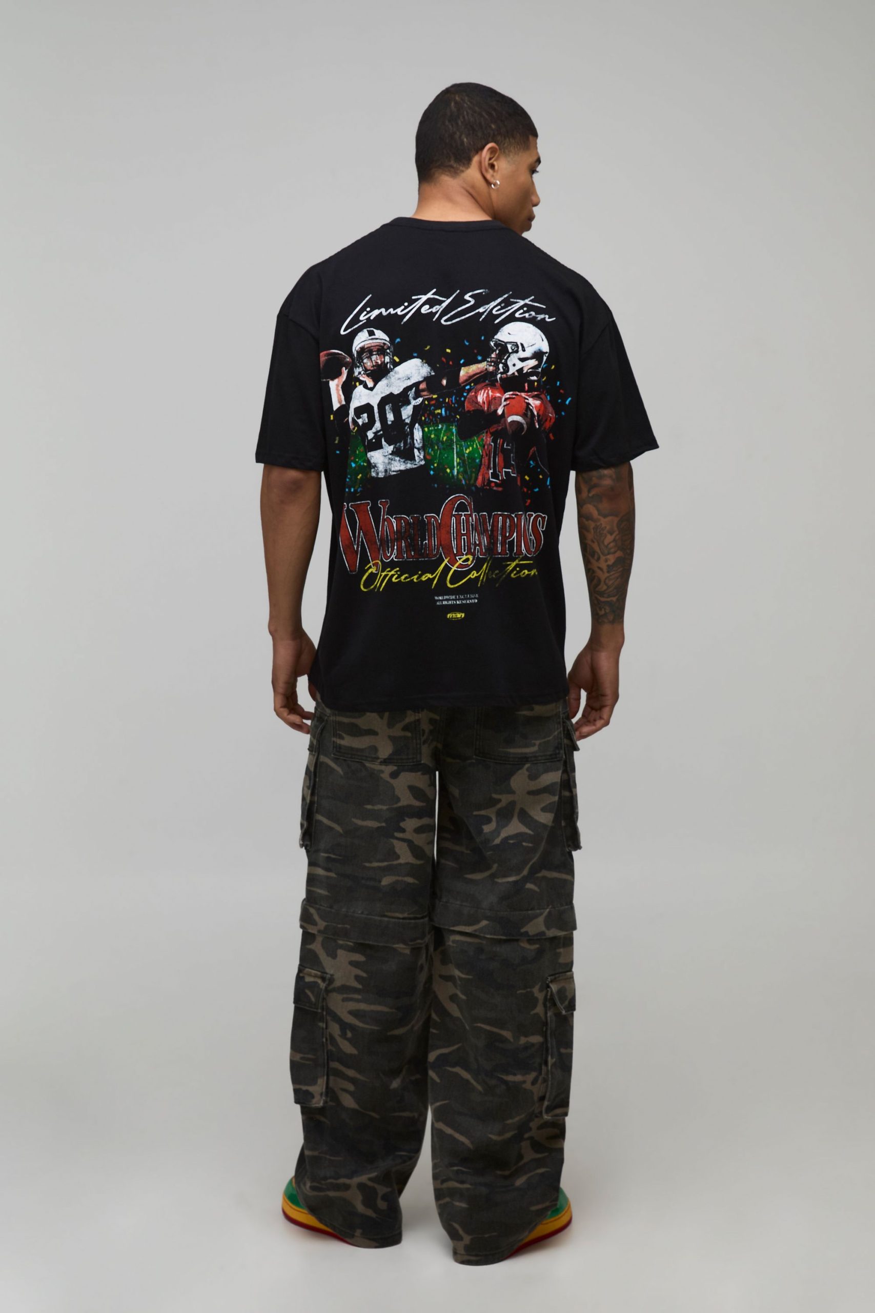 Oversized Limited Edition American Football Printed T-Shirt - Image 2