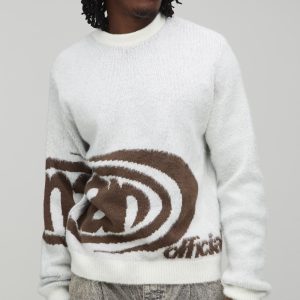 Tall Man Boxy Brushed Jacquard Knitted Jumper