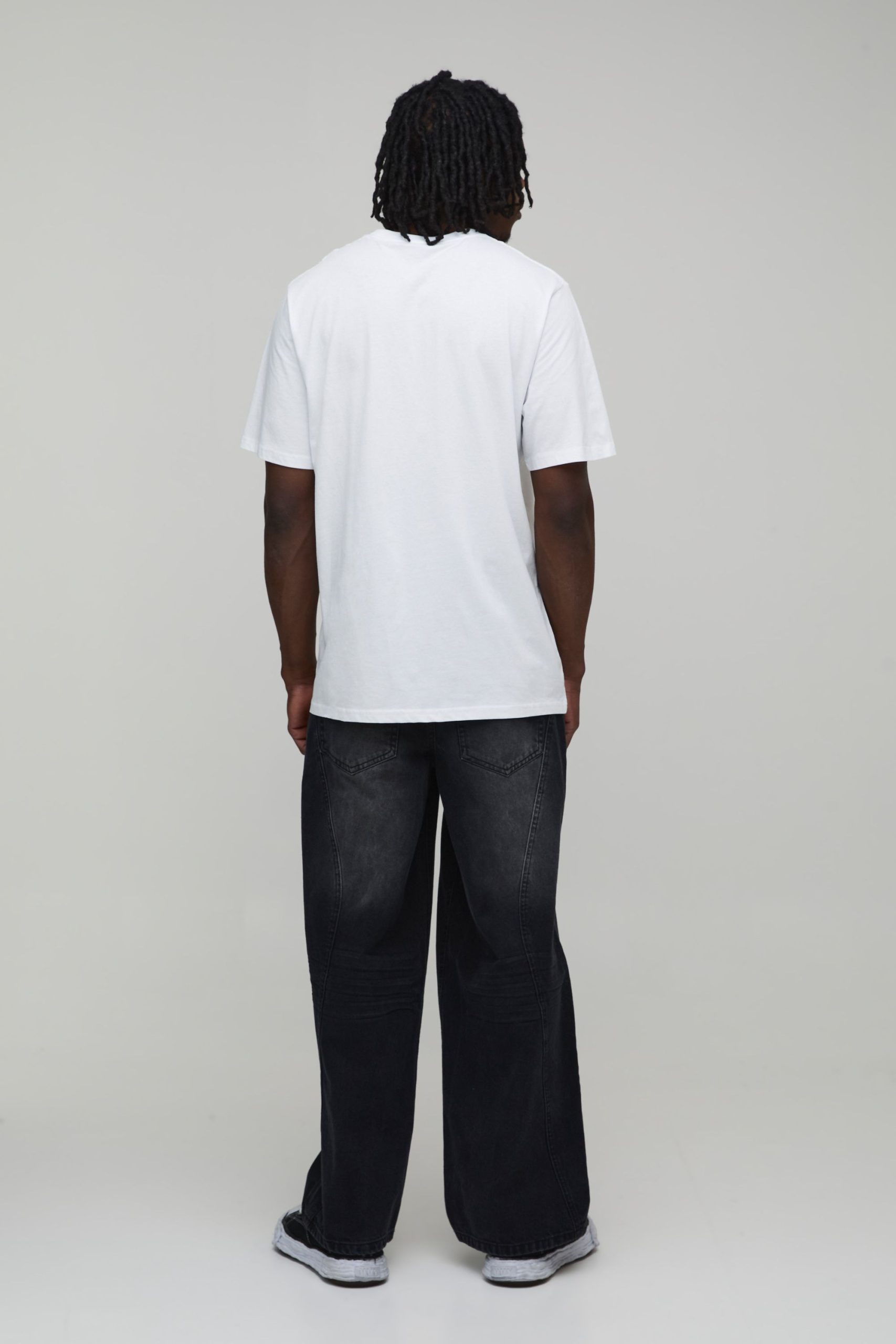 Tall Oversized Boxy Embroidered Cross T-Shirt - Image 2