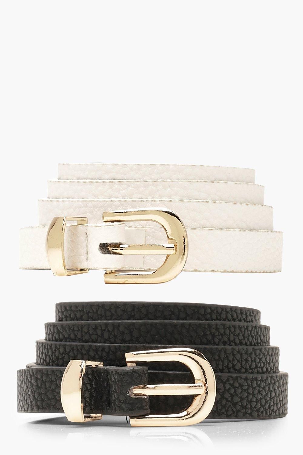 2 Pack Basic Skinny Belt
