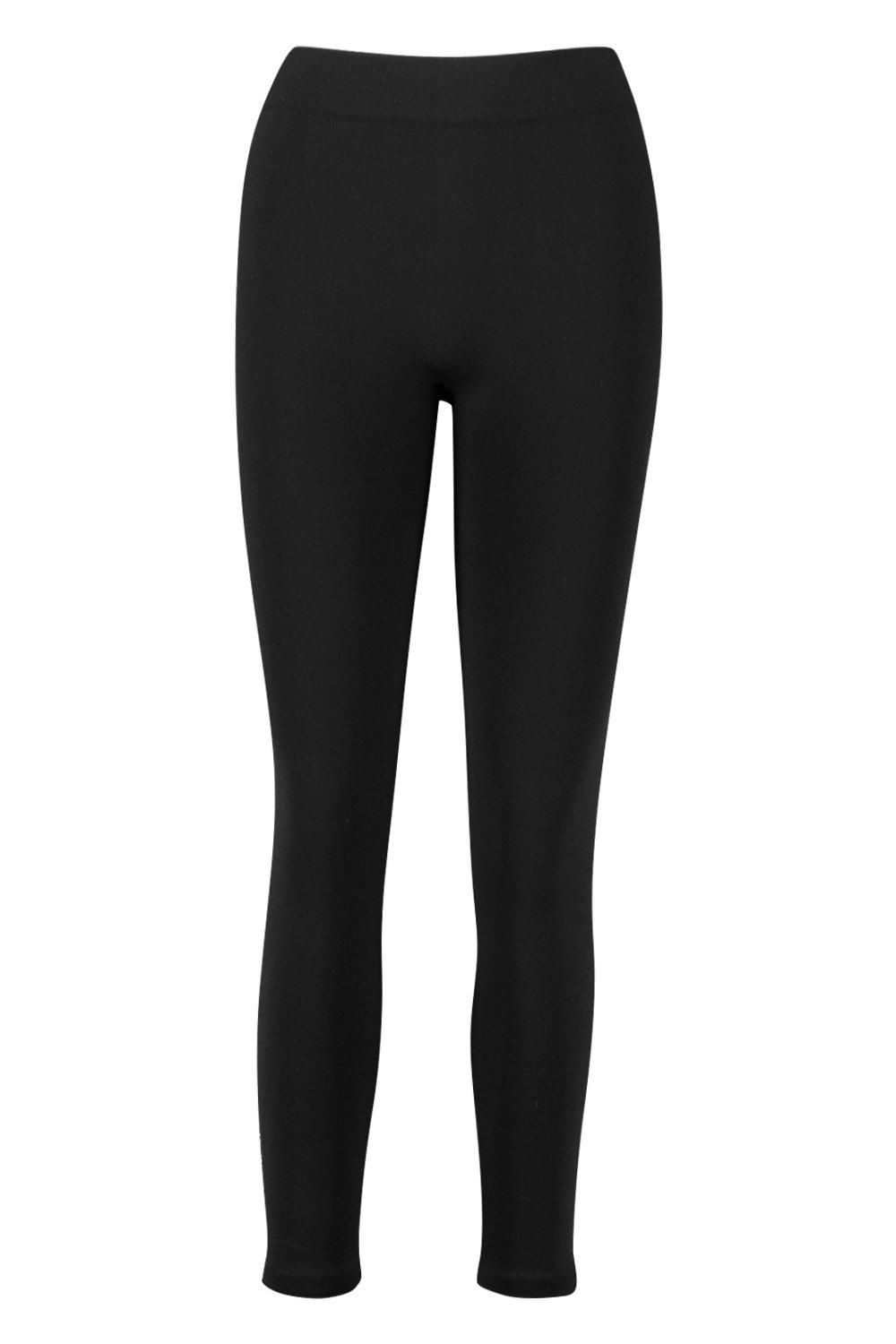 High Waisted Fleece Lined Leggings - Image 3