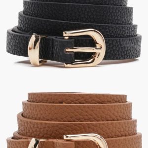 Basic Skinny Belts 2 Pack