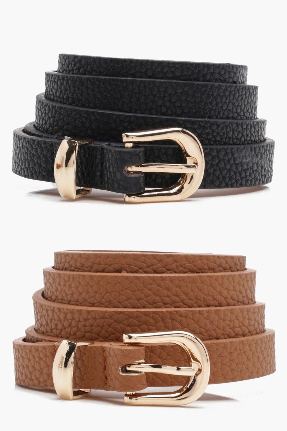 Basic Skinny Belts 2 Pack
