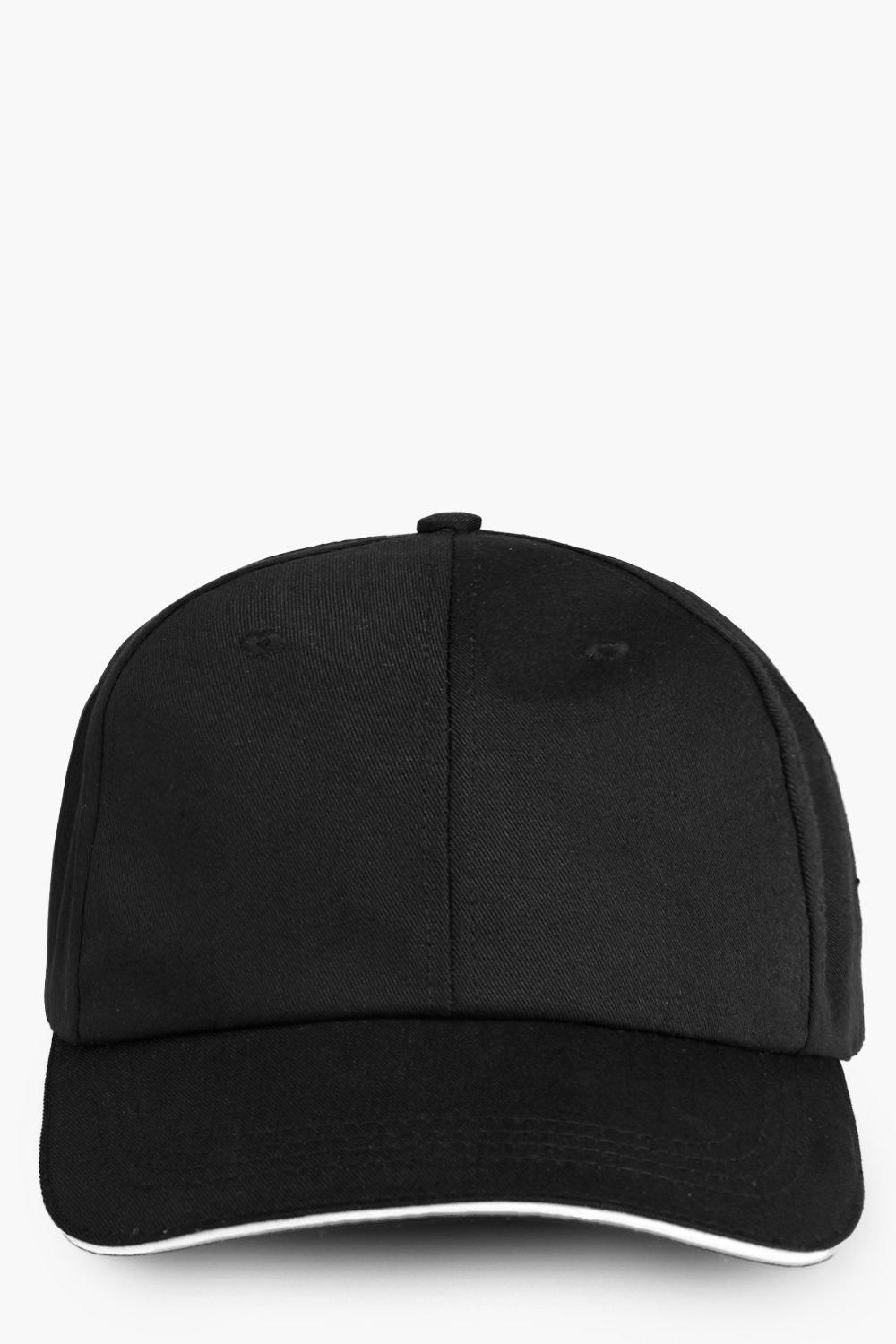 Black Plain Baseball Cap - Image 2