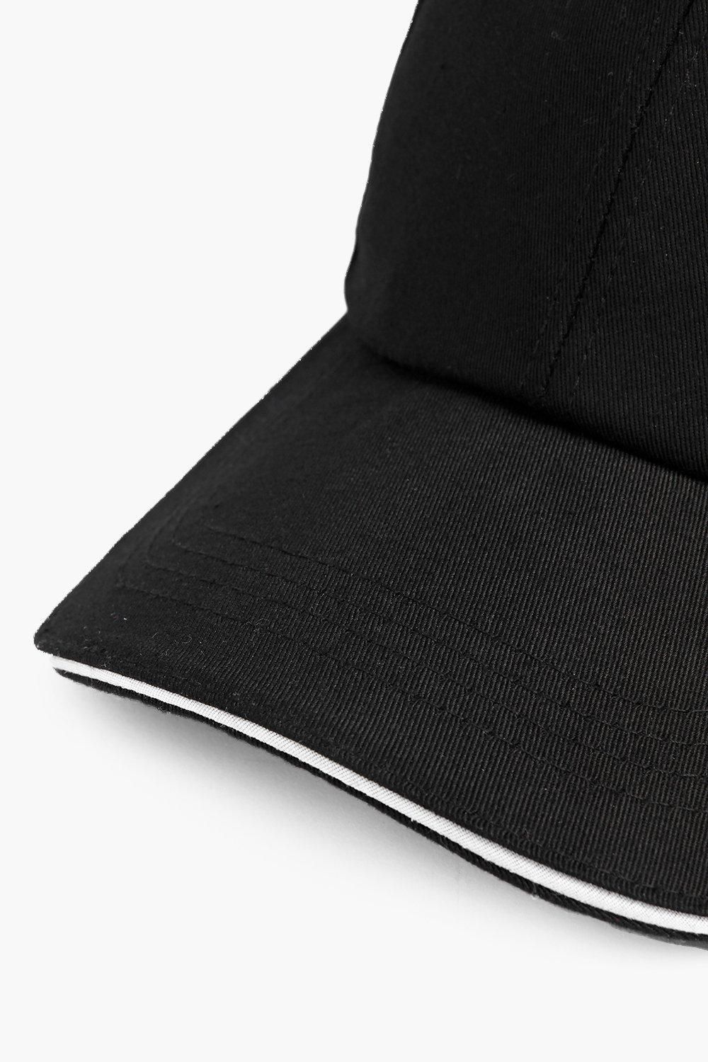 Black Plain Baseball Cap - Image 3