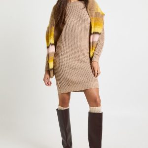 Crew Neck Jumper Dress