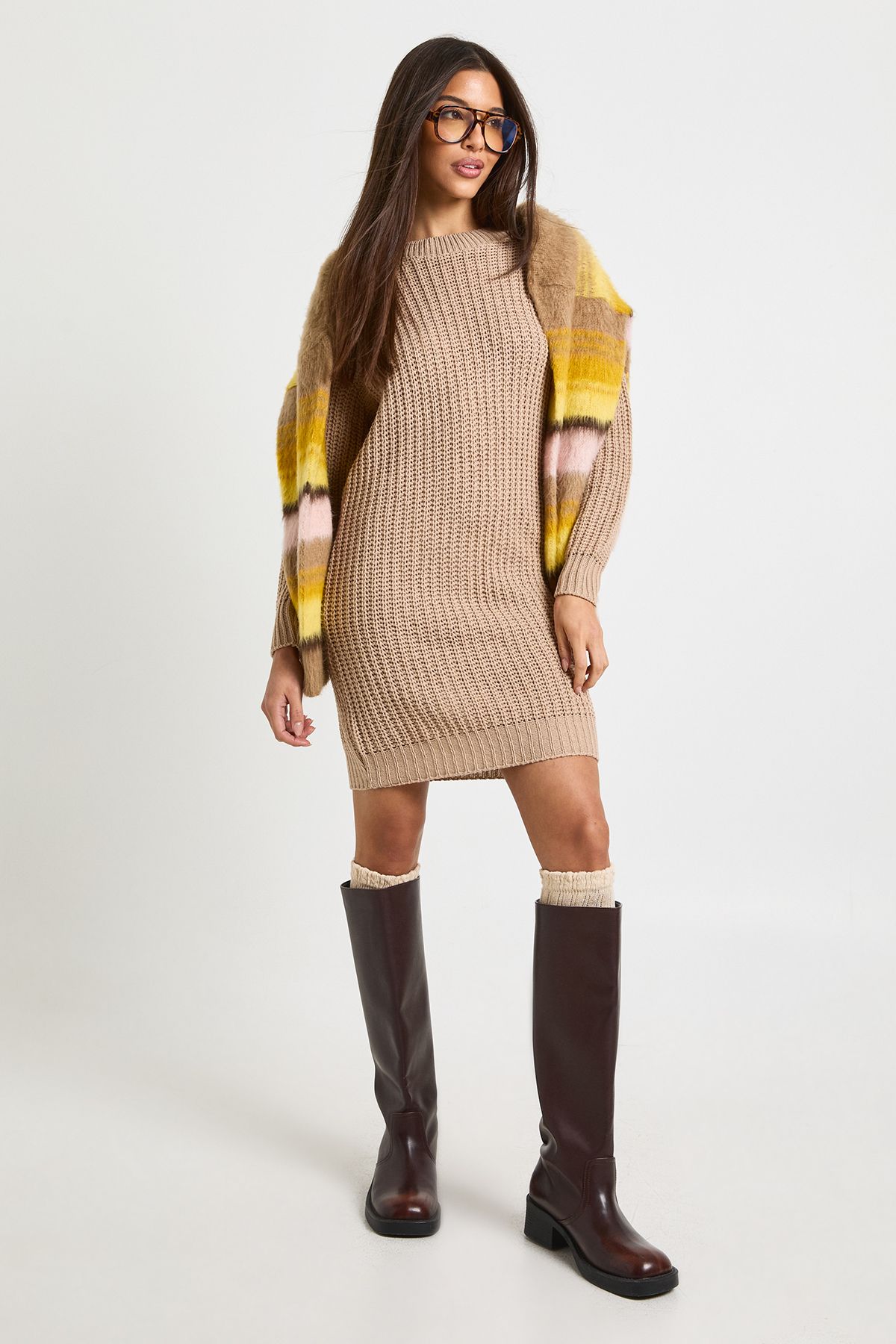 Crew Neck Jumper Dress