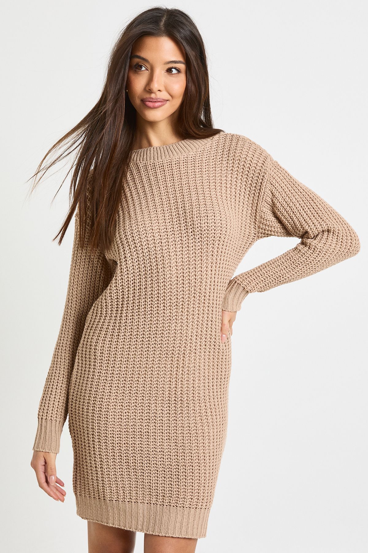 Crew Neck Jumper Dress - Image 3