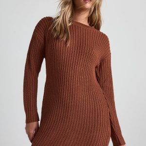 Crew Neck Mini Jumper Dress
