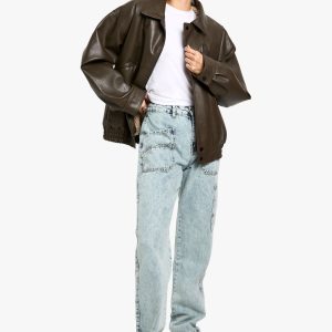 Acid Wash Cargo Straight Fit Jeans