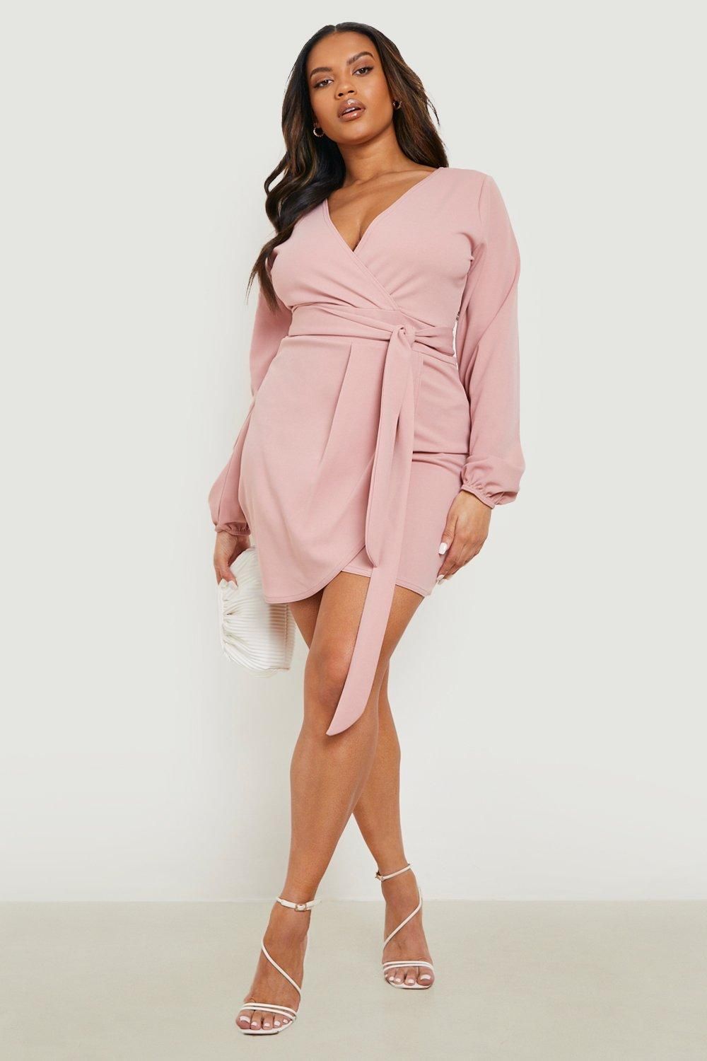 Plus Tie Belt Wrap Dress - Image 3