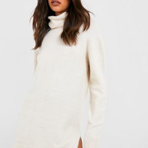 Roll Neck Oversized Jumper Dress