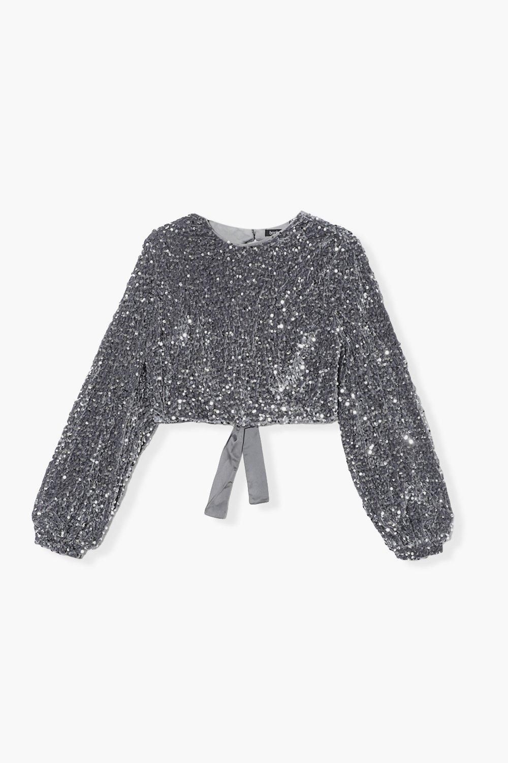 Tie Back Sequin Crop - Image 5