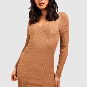 Ribbed Knit Mini Dress