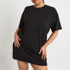Plus Cotton Short Sleeve T-shirt Dress